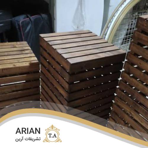 میز چوبی روستیک سه سایز